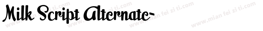 Milk Script Alternate字体转换